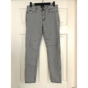 Hudson Nico Skinny Mid rise Jeans, Houndstooth Design Pants Chic Size 29